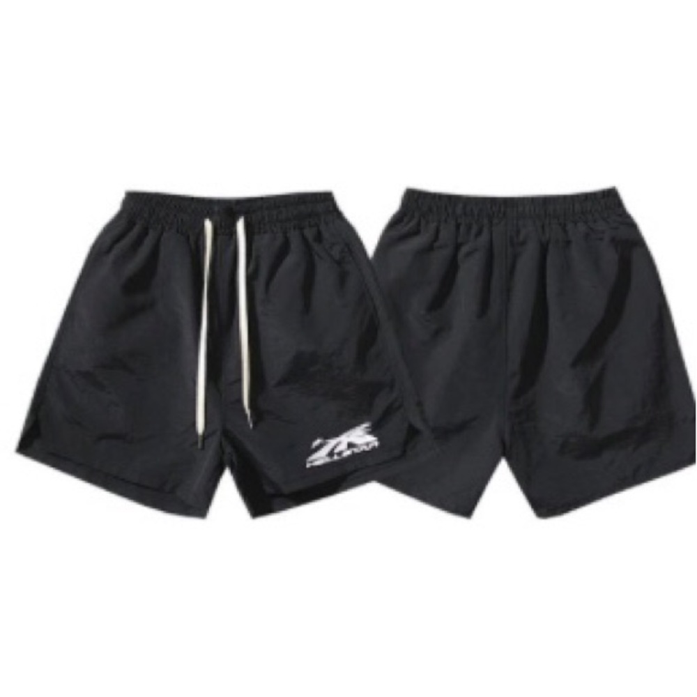 Black Athletic Shorts with Logo